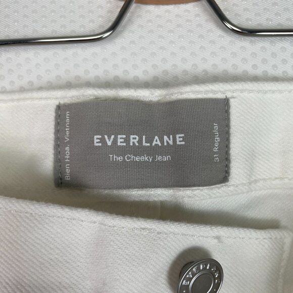 Everlane The 90s Cheeky High Rise Straight Leg Cotton Jean Bone White 31 - Picture 9 of 11
